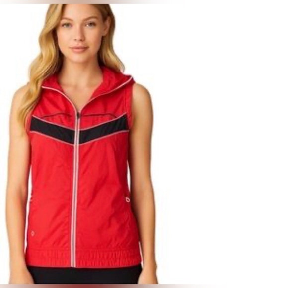 lululemon athletica Jackets & Blazers - Lululemon Athletica Vibrant Red Vest with Black Details